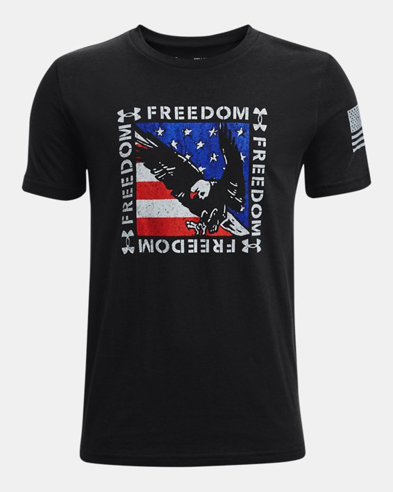 Boys' UA Freedom Amp T-Shirt, Black, pdpMainDesktop image number 0